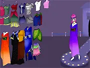 Ninetta Supermodel Dress Up game screen showing the model being styled with glamorous fashion and accessories.