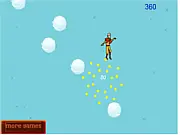 Free online game thumbnail for Avatar Jumping, showing Aang, the Last Airbender, leaping high in the sky to reach platforms.