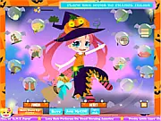 Kawaii Witch Dressup game screen showing the teen witch Isadora in a cute magical outfit and a pointy hat | Play free online fashion game