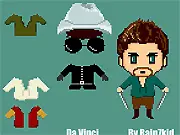 Screenshot of Leo Dress Up online game, featuring a male character being dressed in Renaissance-era clothes