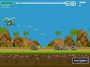 War Face free online helicopter shooter game screenshot showing a military helicopter attacking ground troops