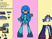 Dress Up Miyami free online fashion game screenshot, showing a female mobile suit pilot character being styled