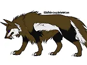 Oni Inu Creator game screen showing a customizable demon-dog creature with horns and glowing eyes.