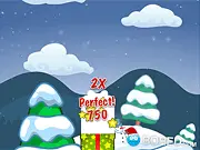 Stackmas free online skill game, Christmas gift stacking challenge, festive physics puzzle