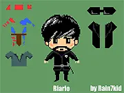 Play Riario Dress Up free online fantasy game, styling the night crusader with dark armor and weapons
