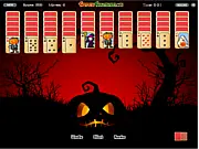Play Halloween Spider Solitaire free online card game with spooky themed cards on PlayArcadeHub.net.
