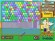 Play Phineas and Ferb Bubble Shooter free online match-3 puzzle game