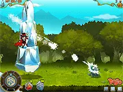 Witch Hunt online fantasy game screenshot showing the heroine pursuing the rune sorceress Lucrea Quarta in a dark magical landscape.