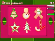 Make Christmas Cookies free online game showing various decorated holiday cookies