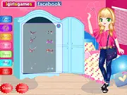 Bus Lovers dress up game, girl choosing outfit to impress boy on bus, high school fashion free online game on PlayArcadeHub