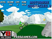 Motorbike Obstacle 2 free online stunt racing game rough terrain