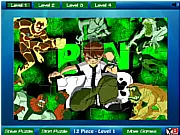 Ben 10 Jigsaw Puzzle 2 free online game featuring Ben Tennyson and his aliens on PlayArcadeHub