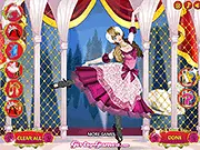 Dress-up game where players style a ballerina for her dance performance