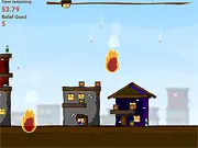Screenshot of Wait 4 Me!!! online survival runner game, character running and dodging meteors while collecting goods