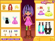 Neon in Fashion free online game screenshot, girl wearing glowing neon outfit for nightclub, club party dress up