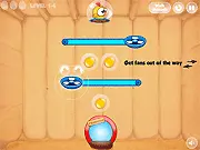 Play Crest Breakout free online physics puzzle. Guide the chick by angling fans to collect eggs and complete levels.