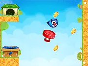 Play Cats n Fish free online bounce puzzle game. Guide the cat with a bounce pad to collect fish.