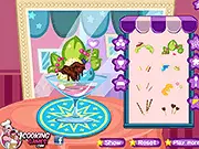 Screenshot of Delicious Fruit Sorbet free online game showing a prepared sorbet dessert with fresh fruit and toppings.