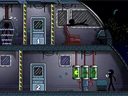 Free Causality Stick Isolation online game featuring stickman figures on a spaceship