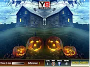 Play Spooky Halloween Night online free spot the difference game with jack-o-lanterns and bats