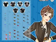 Pixie Haircuts free online makeover game, dress up with short hair and big jewelry, play free styling game