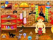 Play Halloween Baby Bathing free online game, dress up and wash the cute Halloween baby