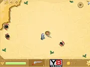 Young Sheriff free online shooting game screenshot with character and outlaws in a Western town
