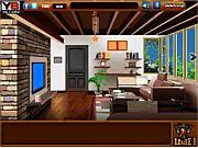 Logical House Escape free puzzle game screenshot, searching for clues and objects in a locked house, online escape room game