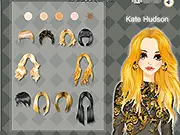 Ten Best Celebrity Hair free online makeover game screenshot with celebrity hair styles