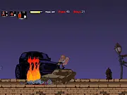 Play Jack: Scary Zombie Shooter free online game screenshot, character throwing a grenade at zombies