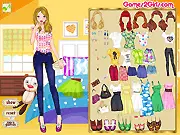 Mad Monday Dressup fashion game screenshot showing character Lisa ready to be dressed in various clothes and accessories