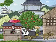 3 Pandas in Japan free online game, puzzle adventure on PlayArcadeHub, panda escaping guards