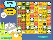 Screenshot of Right Right Touch Pet 2 free online game, showing a grid of adorable pet faces reacting with cute and funny expressions in a challenging puzzle