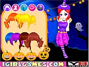 Lovely Halloween Girl free online dress-up game, Annie in beautiful funny and pretty Halloween costume, play festive style game