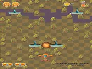 Air War 1941 Flash free online game screenshot, a fighter plane flying up and shooting at enemy aircraft over a battlefield