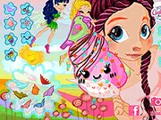 Play Fairy Floss game online, free cotton candy decorating game, customize dessert with toppings