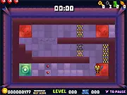 1 Screen Hero free online game image showing a hero fighting a monster in a top-down dungeon layout