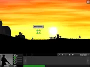 Shades 2 free online RTS game screenshot showing two opposing armies preparing for an epic battle