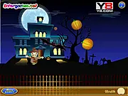 Screenshot of the free online Fun Action Game showing a colorful arcade level with obstacles and a character running
