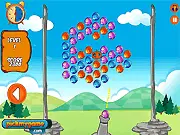 Frisky Marbles free online game screenshot showing a marble chain and a cannon ready to shoot