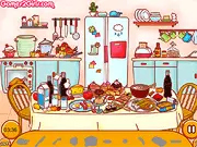 Gameplay screenshot of Welcome To My Home hidden objects game, showing a messy living room scene and a list of items to be found.