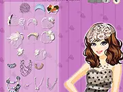 Veil Headpiece Makeover game screenshot, playing free online dress up game, fashion styling game with veils, choosing bridal headpiece