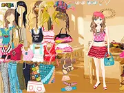 Creative Clothing Dress Up online game screenshot showing a girl wearing a uniquely styled, colorful outfit