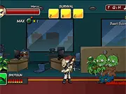Marco's Panic free online zombie survival game action, fighting a horde of undead