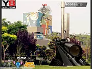 Cross Fire Sniper King 2 free online shooter game, mercenary defending base against monster invasion, play FPS game on PlayArcadeHub