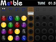 Play Mooble free online puzzle game, changing marble colors to find the proper hidden order and solve the code