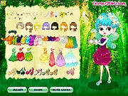 Mini Elfy free online dress up game, Rima the elf girl preparing to search for a lost magic ring in the forest