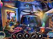 Close-up view of a colorful amusement park scene with various rides and decorations, highlighting hidden objects in the free online game The Power of Illusion