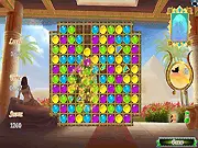 A colourful screenshot of the game Cleopatra showing a grid of Egyptian-themed gems and hieroglyphs in a free online Match 3 puzzle game