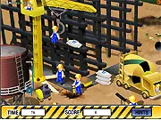 Thumbnail for Funny Construction Site online game showing cartoon construction workers and equipment with a humorous expression